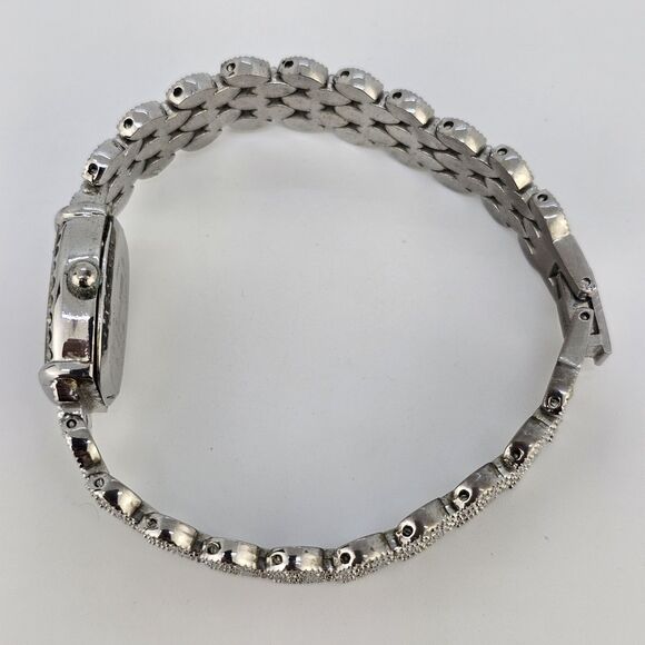 Gruen Women's Watch 18MM Gray Dial Gray Bracelet Band 6" New Battery - Picture 9 of 13